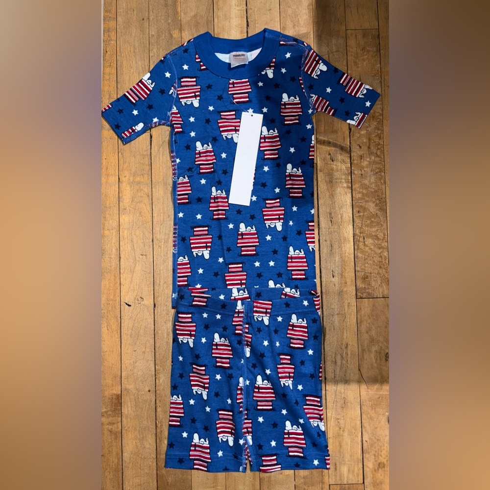 New Hanna andersson Kids peanuts snoopy pajama set size 5